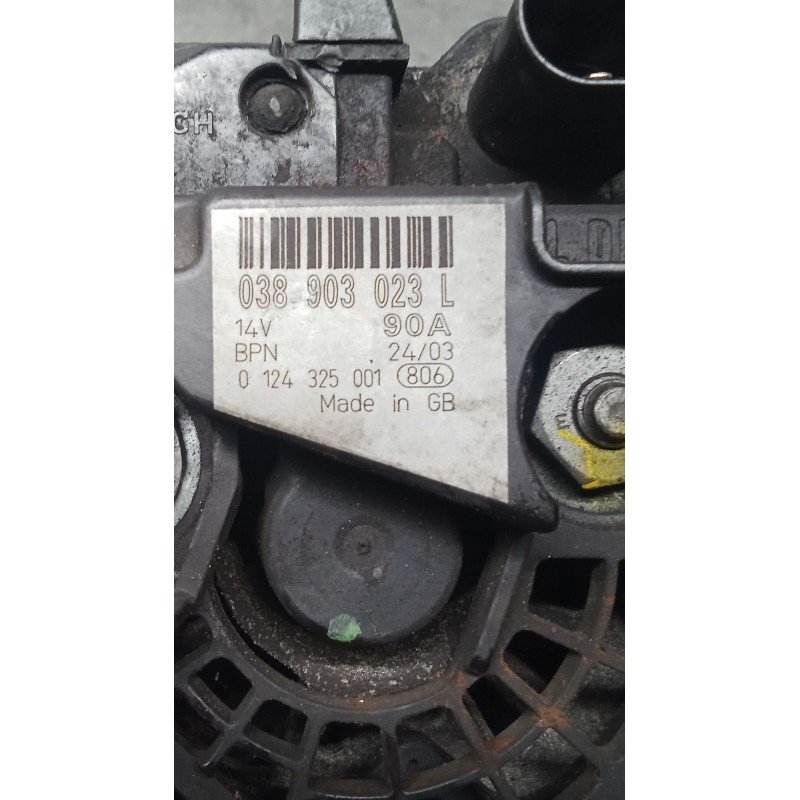 Recambio de alternador para seat cordoba (6l2) 1.9 tdi referencia OEM IAM 038903023L 0124325001 90A