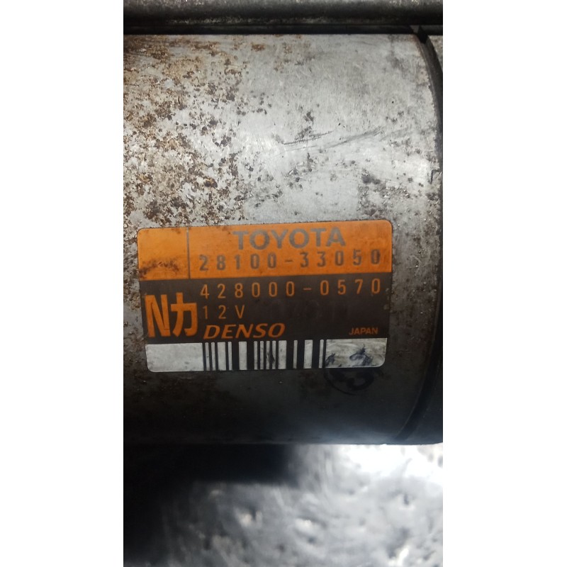 Recambio de motor arranque para toyota yaris (ncp1/nlp1/scp1) 1.4 turbodiesel cat referencia OEM IAM 2810033050 4280000570 03