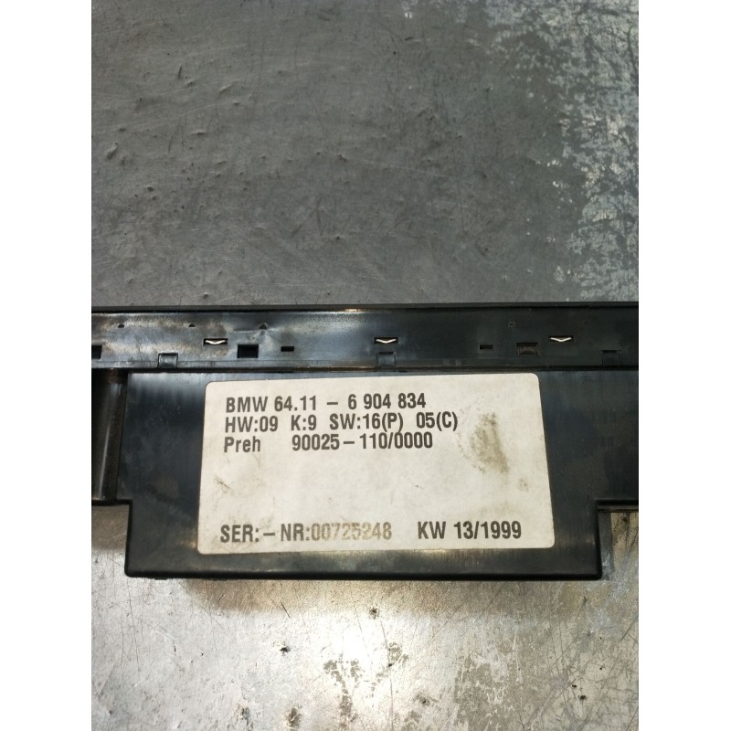 Recambio de mando calefaccion / aire acondicionado para bmw 5 (e39) 530 d referencia OEM IAM 6904834 90025110 00
