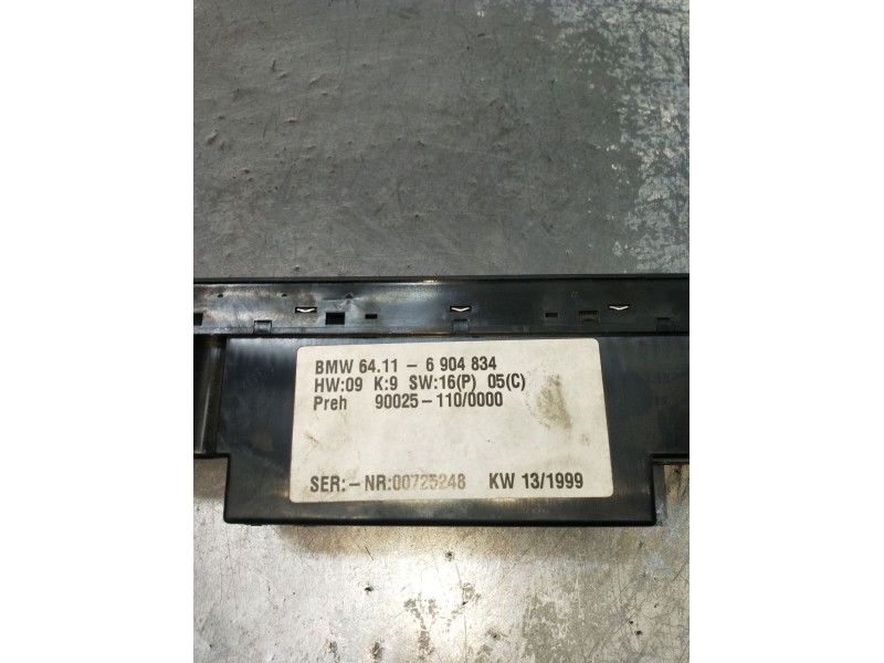 Recambio de mando calefaccion / aire acondicionado para bmw 5 (e39) 530 d referencia OEM IAM 6904834 90025110 00