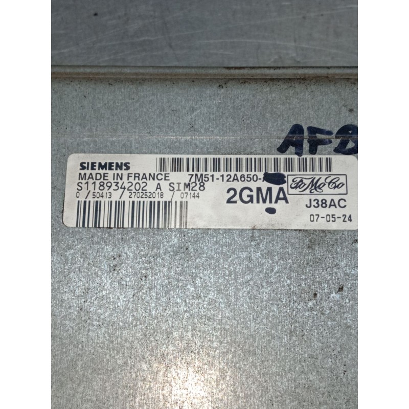 Recambio de centralita motor uce para ford c-max (dm2) 1.6 referencia OEM IAM 7M5112A650 S118934202 2GMAJ38AC 