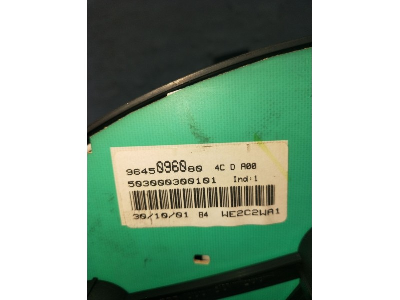 Recambio de cuadro instrumentos para peugeot 206 hatchback (2a/c) 1.9 d referencia OEM IAM 9645096080 503000300101 WE2C2WA1 