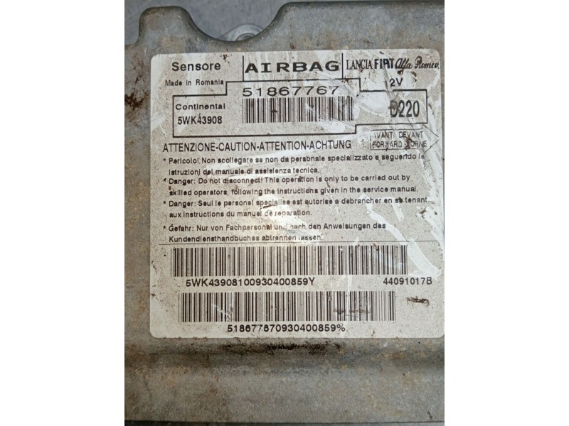 Recambio de kit airbag para fiat 500 (312_) 1.2 (312axa1a) referencia OEM IAM   