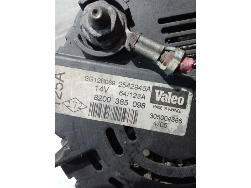 Recambio de alternador para renault kangoo (kc0/1_) 1.5 dci (kc07) referencia OEM IAM 8200385098 123A 01