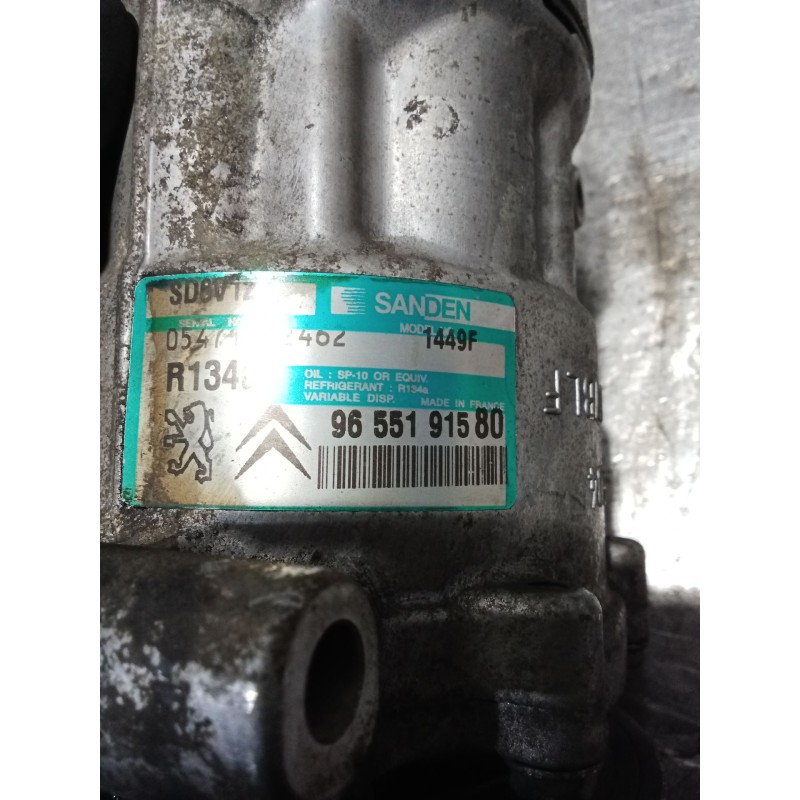 Recambio de compresor aire acondicionado para peugeot 307 (3a/c) 1.6 hdi 110 referencia OEM IAM 9655191580  01