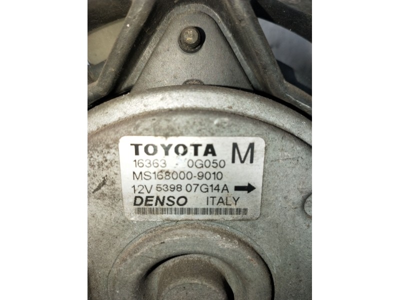 Recambio de electroventilador para toyota yaris (ncp1/nlp1/scp1) 1.4 turbodiesel cat referencia OEM IAM MS1680009010 163630G050 
