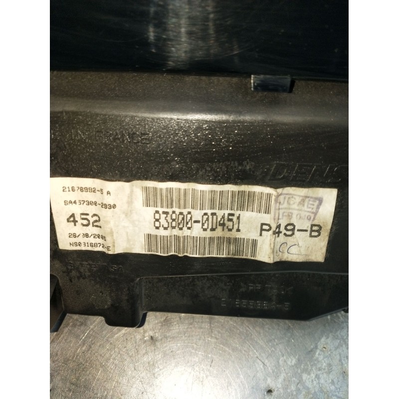 Recambio de cuadro instrumentos para toyota yaris (ncp1/nlp1/scp1) 1.4 turbodiesel cat referencia OEM IAM 838000D451 216769925A 