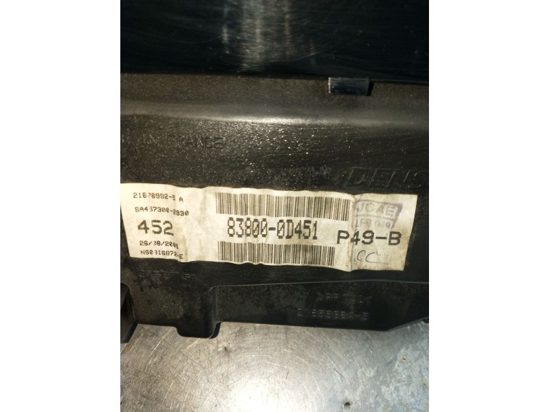 Recambio de cuadro instrumentos para toyota yaris (ncp1/nlp1/scp1) 1.4 turbodiesel cat referencia OEM IAM 838000D451 216769925A 