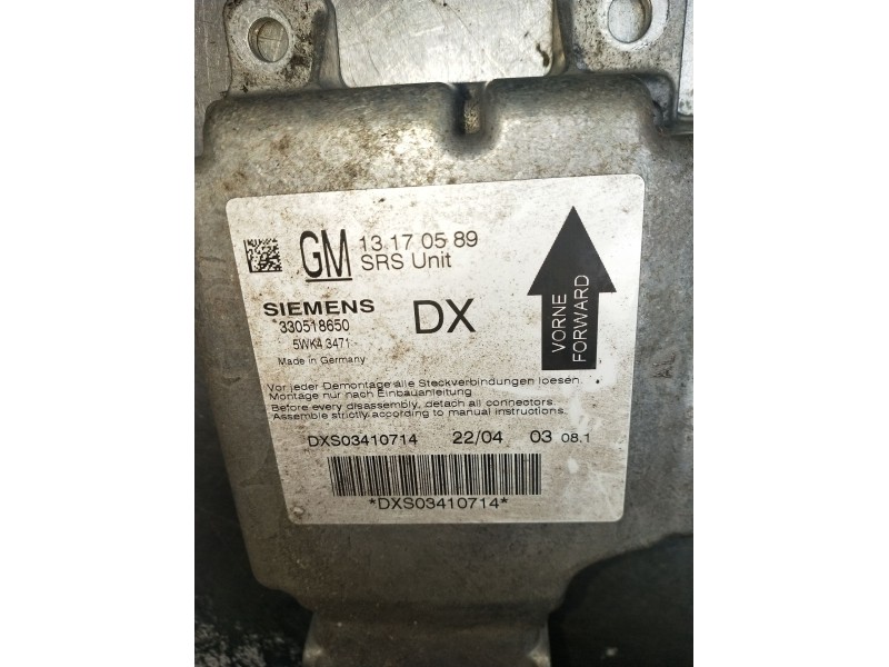 Recambio de kit airbag para opel vectra c berlina club referencia OEM IAM 13180589 5WK43471 330518650 03