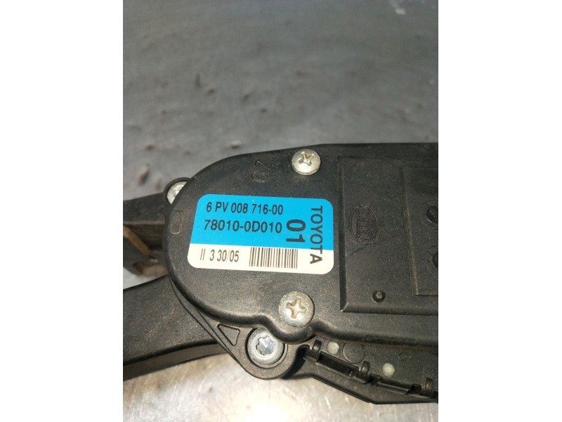 Recambio de potenciometro pedal para toyota yaris (ncp1/nlp1/scp1) 1.4 turbodiesel cat referencia OEM IAM 6PV00871600 780100D010