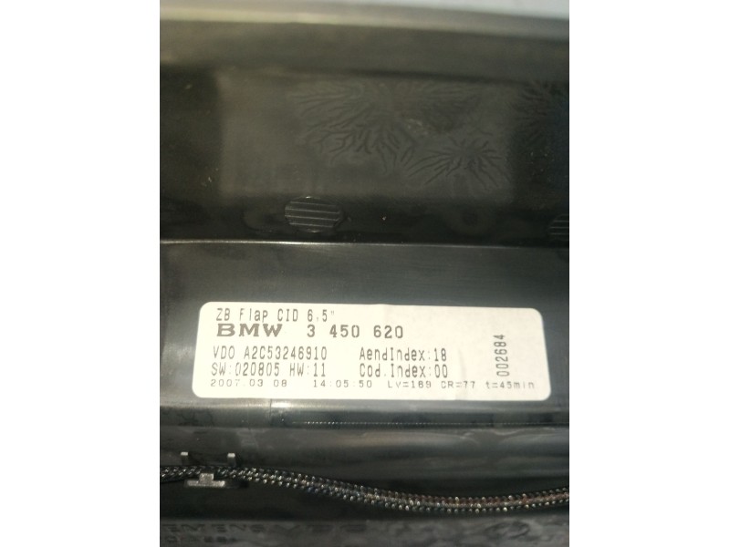 Recambio de pantalla multifuncion para bmw x3 (e83) 3.0 d referencia OEM IAM 3450620 A2C53246910 020805 07