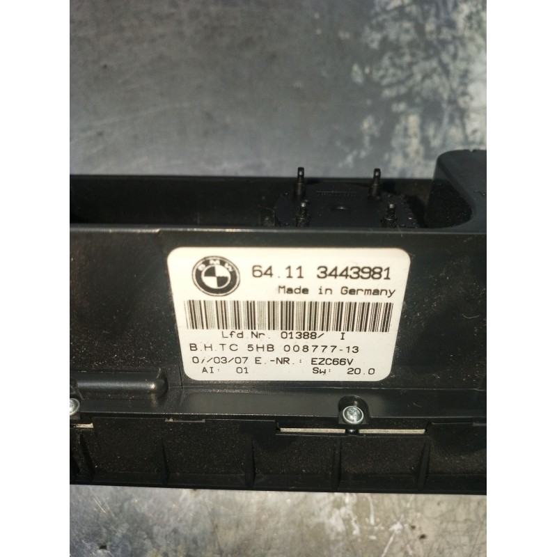 Recambio de mando calefaccion / aire acondicionado para bmw x3 (e83) 3.0 d referencia OEM IAM 64113443981 5HB00877713 07