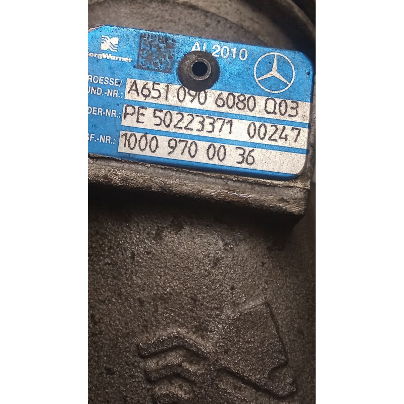 Recambio de turbocompresor para mercedes-benz sprinter 02.00  caja abierta referencia OEM IAM A6510906080 10009700036 
