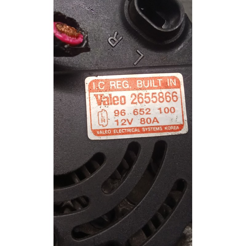 Recambio de alternador para chevrolet aveo / kalos hatchback (t250, t255) 1.2 referencia OEM IAM 96652100 2655866 80A 05