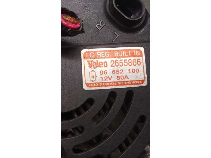 Recambio de alternador para chevrolet aveo / kalos hatchback (t250, t255) 1.2 referencia OEM IAM 96652100 2655866 80A 05