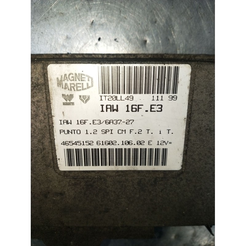 Recambio de centralita motor uce para fiat punto (176_) 60 1.2 (176ap, 176ar, 176aq, 176bb) referencia OEM IAM 1T20LL4911199 465