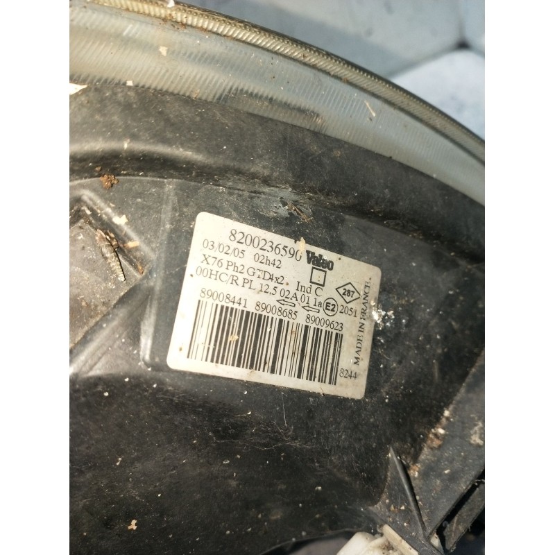 Recambio de faro izquierdo para renault kangoo (kc0/1_) 1.5 dci (kc07) referencia OEM IAM 8200236590 89008441 89008685 89009623 