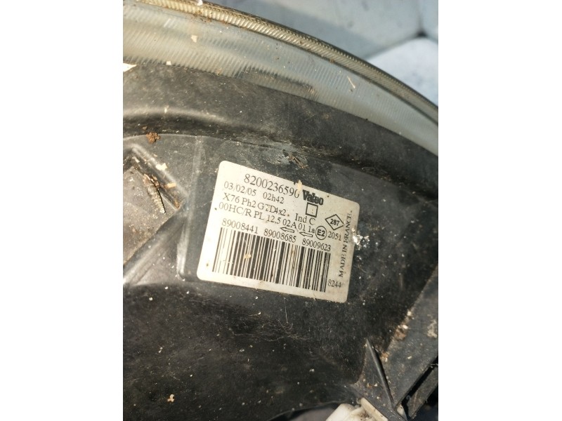 Recambio de faro izquierdo para renault kangoo (kc0/1_) 1.5 dci (kc07) referencia OEM IAM 8200236590 89008441 89008685 89009623 