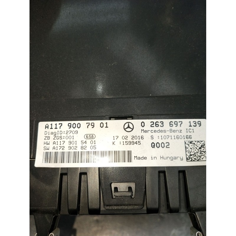 Recambio de cuadro instrumentos para mercedes-benz clase cla (w117) shooting brake referencia OEM IAM A1179007901 0263967139 A11