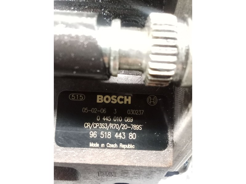 Recambio de bomba inyeccion para mazda 3 sedán (bk) 1.6 di turbo (bk12y) referencia OEM IAM 0445010089 9651843380 BOSCH