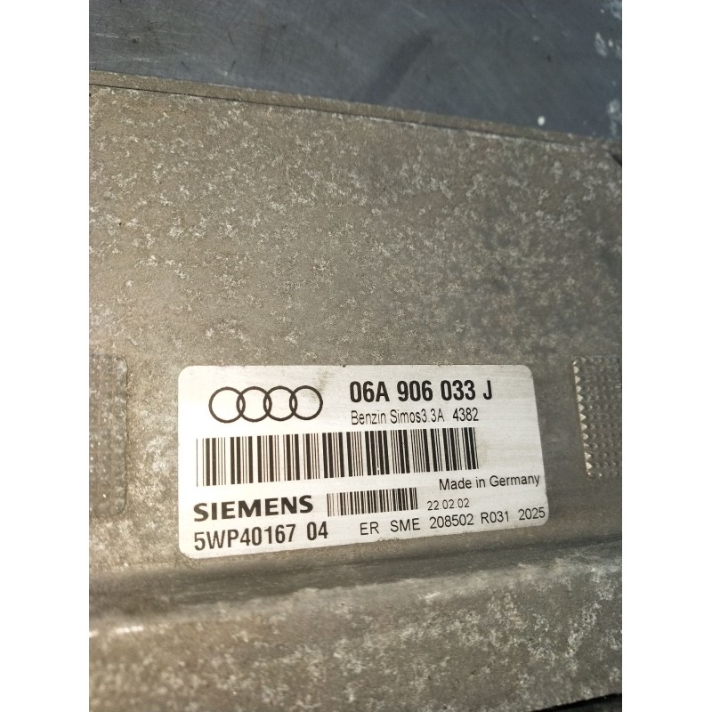 Recambio de centralita motor uce para audi a3 (8l1) 1.6 referencia OEM IAM 5WP4016704 06A906033J 208502R031 00