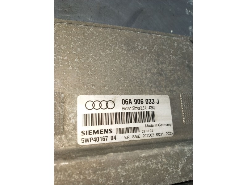 Recambio de centralita motor uce para audi a3 (8l1) 1.6 referencia OEM IAM 5WP4016704 06A906033J 208502R031 00