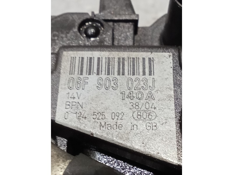 Recambio de alternador para audi a4 b7 (8ec) 2.0 referencia OEM IAM 06F903023J 0124525099 140A 01