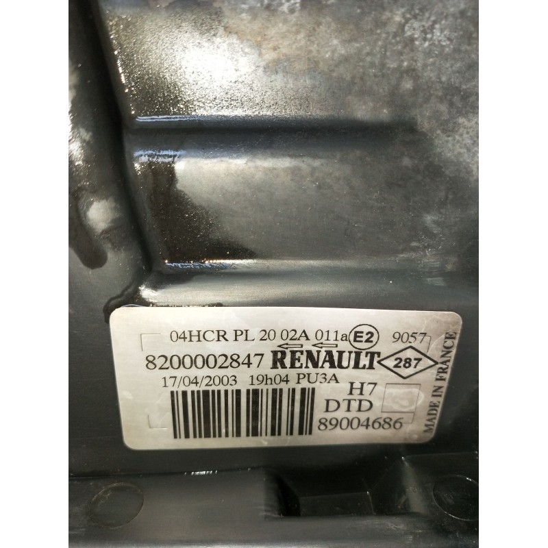 Recambio de faro derecho para renault laguna ii grandtour (kg0/1_) 1.9 dci (kg0g) referencia OEM IAM 8200002847 89004686 02