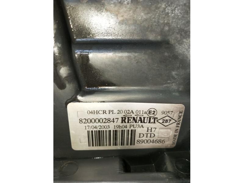 Recambio de faro derecho para renault laguna ii grandtour (kg0/1_) 1.9 dci (kg0g) referencia OEM IAM 8200002847 89004686 02