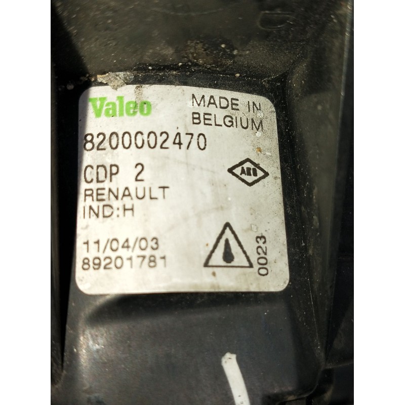 Recambio de faro antiniebla derecho para renault laguna ii grandtour (kg0/1_) 1.9 dci (kg0g) referencia OEM IAM 8200002470 89201