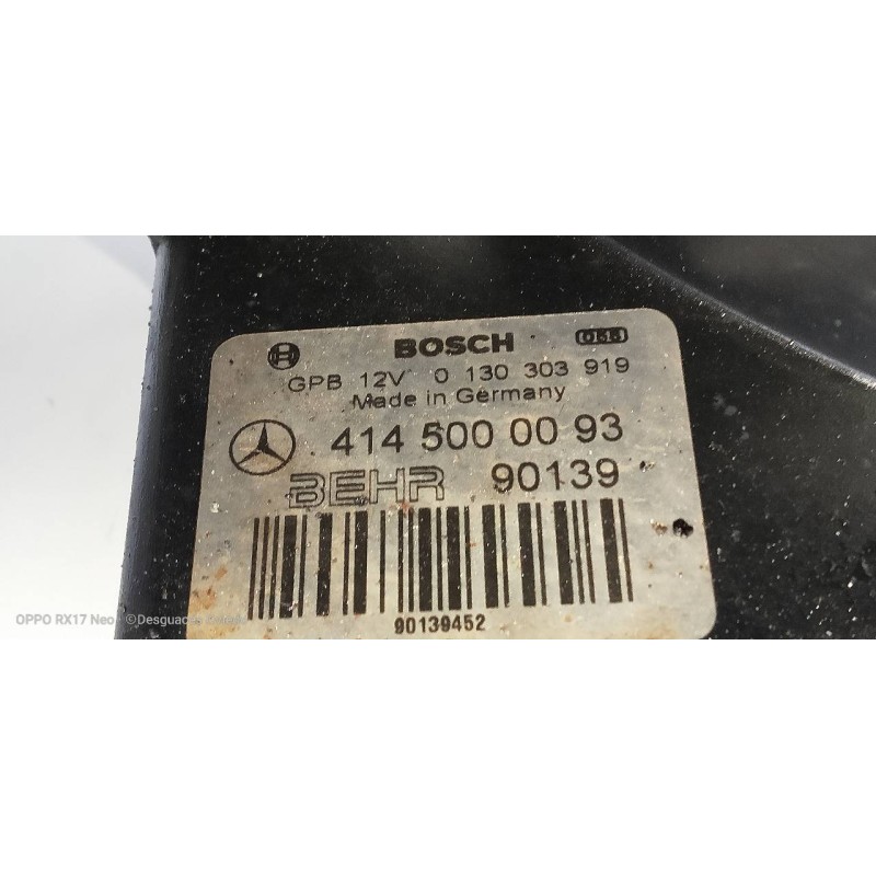 Recambio de electroventilador para mercedes vaneo (w414) furgoneta compacta 1.7 cdi vaneo (414.700) referencia OEM IAM 414500009