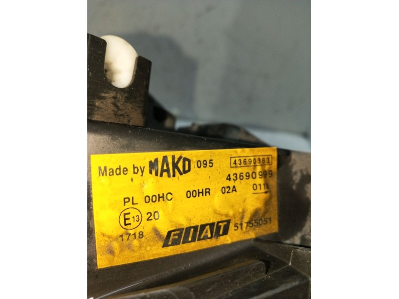 Recambio de faro derecho para fiat doblo monospace (119_, 223_) 1.3 jtd referencia OEM IAM 51755051 43690999 PARA PULIR 06
