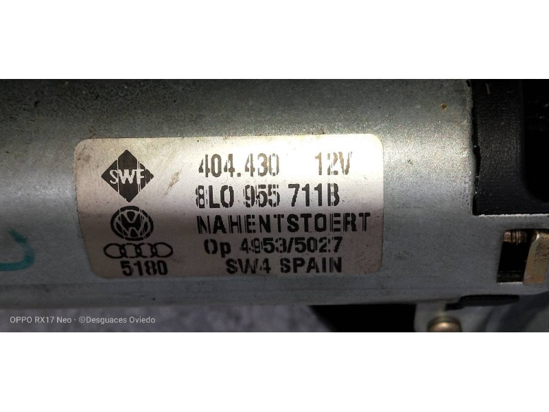 Recambio de motor limpia trasero para audi a4 avant (b5) 2.5 tdi referencia OEM IAM 8L0955711B  