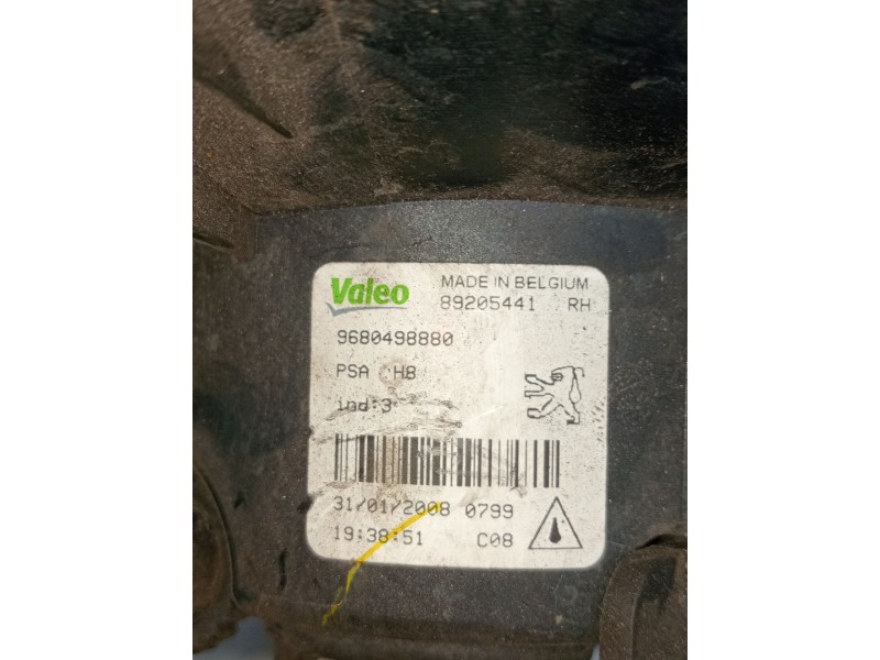 Recambio de faro antiniebla derecho para peugeot 308 referencia OEM IAM 9680498880 89205441 