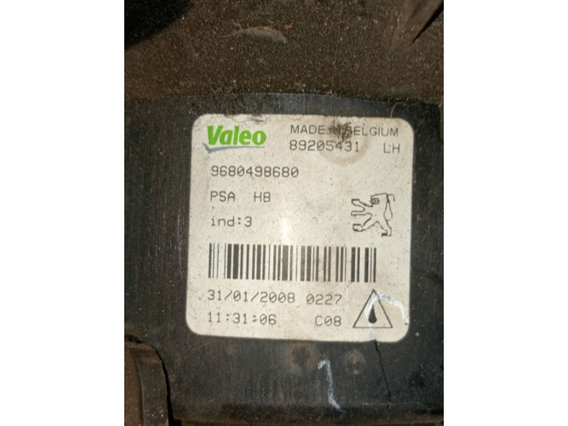 Recambio de faro antiniebla izquierdo para peugeot 308 referencia OEM IAM 9680498680 89205431 