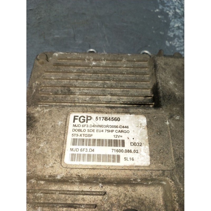 Recambio de centralita motor uce para fiat doblo monospace (119_, 223_) 1.3 jtd referencia OEM IAM 51784560 5T9XTGBF 7160008602 