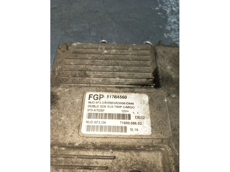 Recambio de centralita motor uce para fiat doblo monospace (119_, 223_) 1.3 jtd referencia OEM IAM 51784560 5T9XTGBF 7160008602 