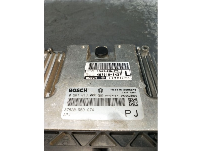 Recambio de centralita motor uce para honda accord vii (cl, cn) 2.2 i-ctdi (cn1) referencia OEM IAM 0281013008 37820RBDG74 1039S