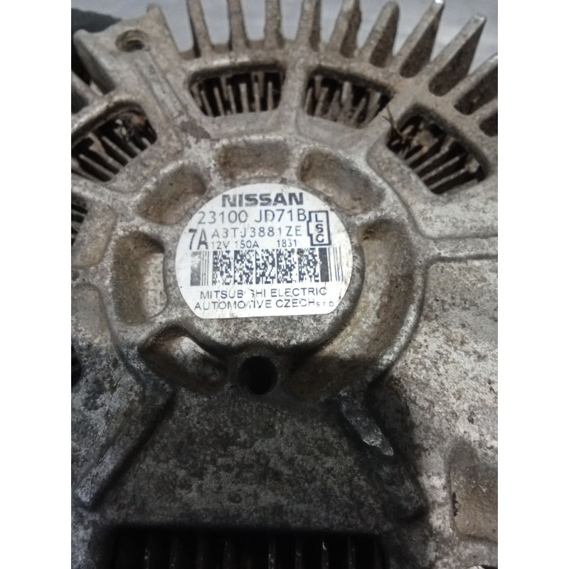 Recambio de alternador para nissan qashqai i (j10, nj10) 1.6 dci referencia OEM IAM 23100JD71B 150A 11