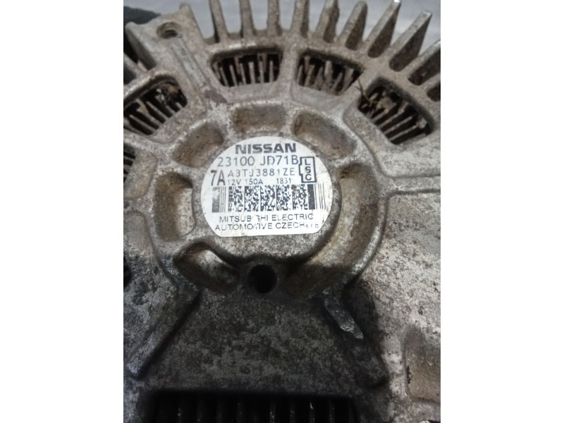 Recambio de alternador para nissan qashqai i (j10, nj10) 1.6 dci referencia OEM IAM 23100JD71B 150A 11