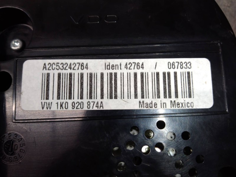Recambio de cuadro instrumentos para volkswagen jetta (1k2) advance referencia OEM IAM 1K0920874A A2C53242764 