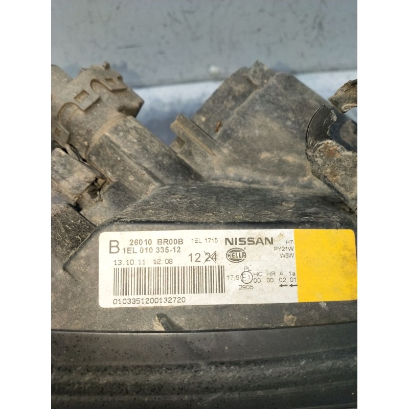Recambio de faro derecho para nissan qashqai i (j10, nj10) 1.6 dci referencia OEM IAM 26010BR00B 1EL01033512 0103351200132720 11