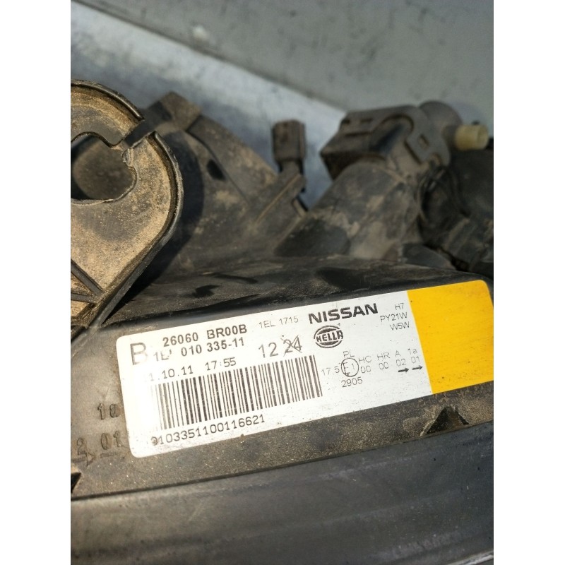 Recambio de faro izquierdo para nissan qashqai i (j10, nj10) 1.6 dci referencia OEM IAM 26060BR00B 1EL01033511 0103351100116621 