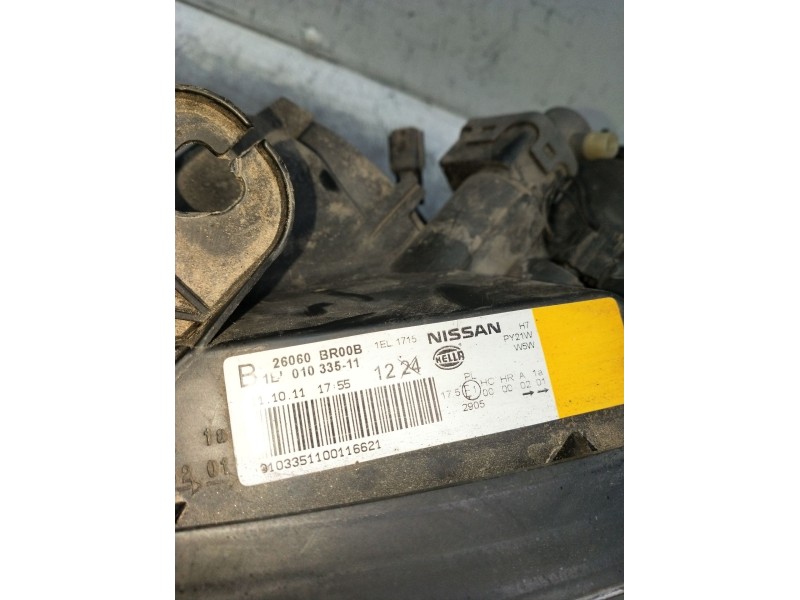Recambio de faro izquierdo para nissan qashqai i (j10, nj10) 1.6 dci referencia OEM IAM 26060BR00B 1EL01033511 0103351100116621 