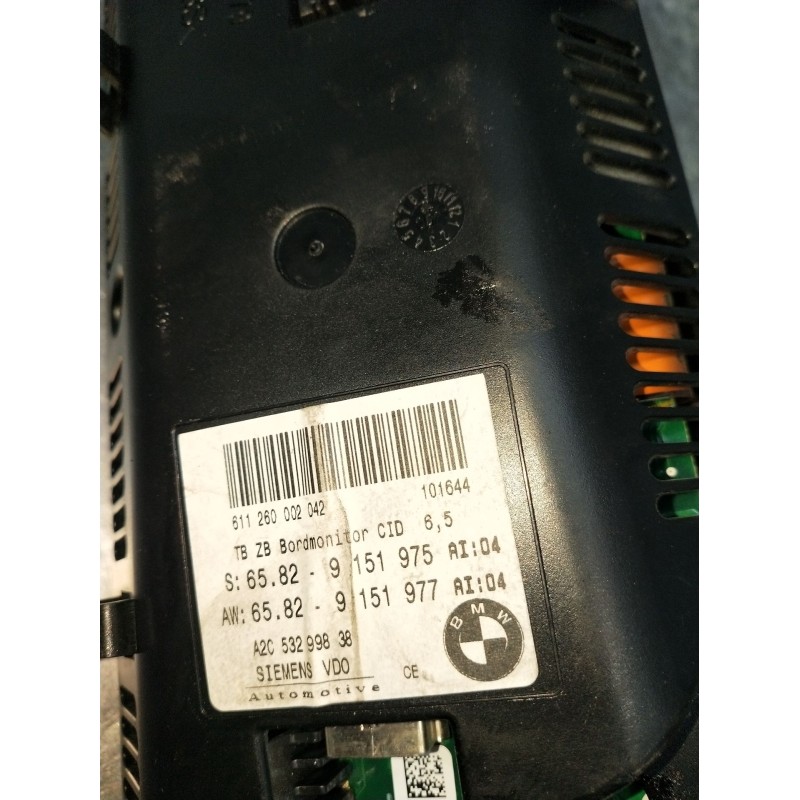 Recambio de pantalla multifuncion para bmw 5 (e60) 520 d referencia OEM IAM 65829151975 9151977 A2C53299838 611260002042 07A2C53