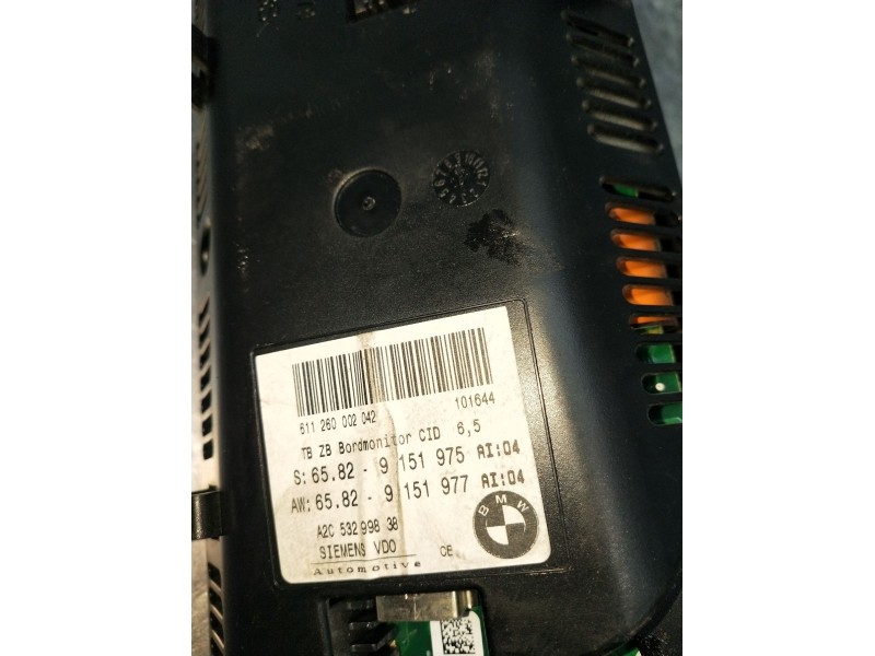 Recambio de pantalla multifuncion para bmw 5 (e60) 520 d referencia OEM IAM 65829151975 9151977 A2C53299838 611260002042 07A2C53