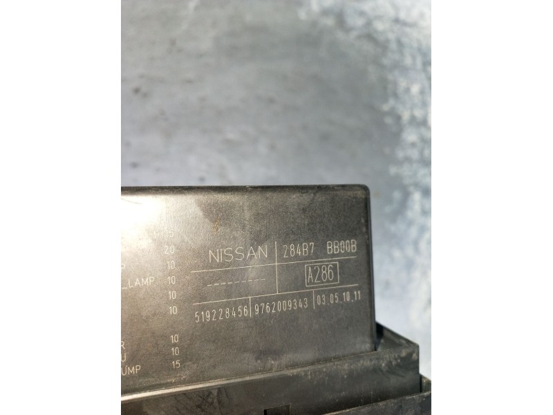 Recambio de caja reles / fusibles para nissan qashqai i (j10, nj10) 1.6 dci referencia OEM IAM 284B7BB00B 519228456 9762009343 1