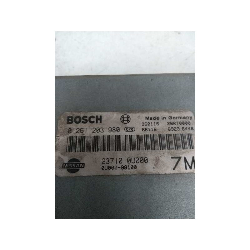Recambio de centralita motor uce para nissan micra (k11) 1.0 16v cat referencia OEM IAM 0261203980 237100U000 7M