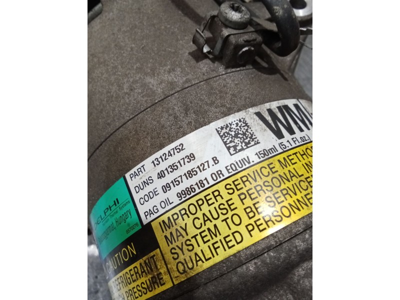 Recambio de compresor aire acondicionado para opel astra h gtc (a04) 1.9 cdti (l08) referencia OEM IAM 13124752  07