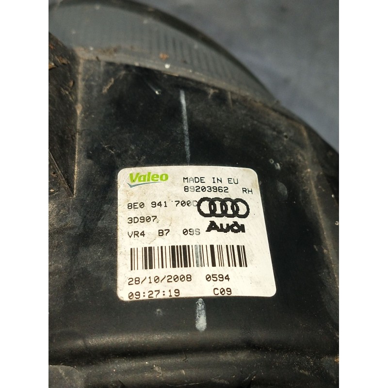 Recambio de faro antiniebla derecho para audi a3 sportback (8pa) 1.9 tdi referencia OEM IAM 89203962 8E0941700C 04